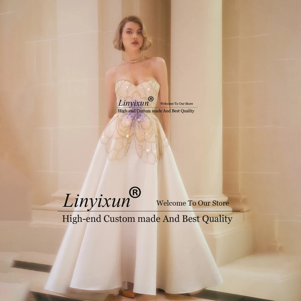 Luxury Butterfly Beading Prom Dresses Sweetheart Shiny A-Line Evening Party Gowns Customized Sleeveless vestidos largos fiesta
Luxury Butterfly Beading Prom Dresses Sweetheart Shiny A-Line Evening Party Gowns Customized Sleeveless vestidos largos fiesta