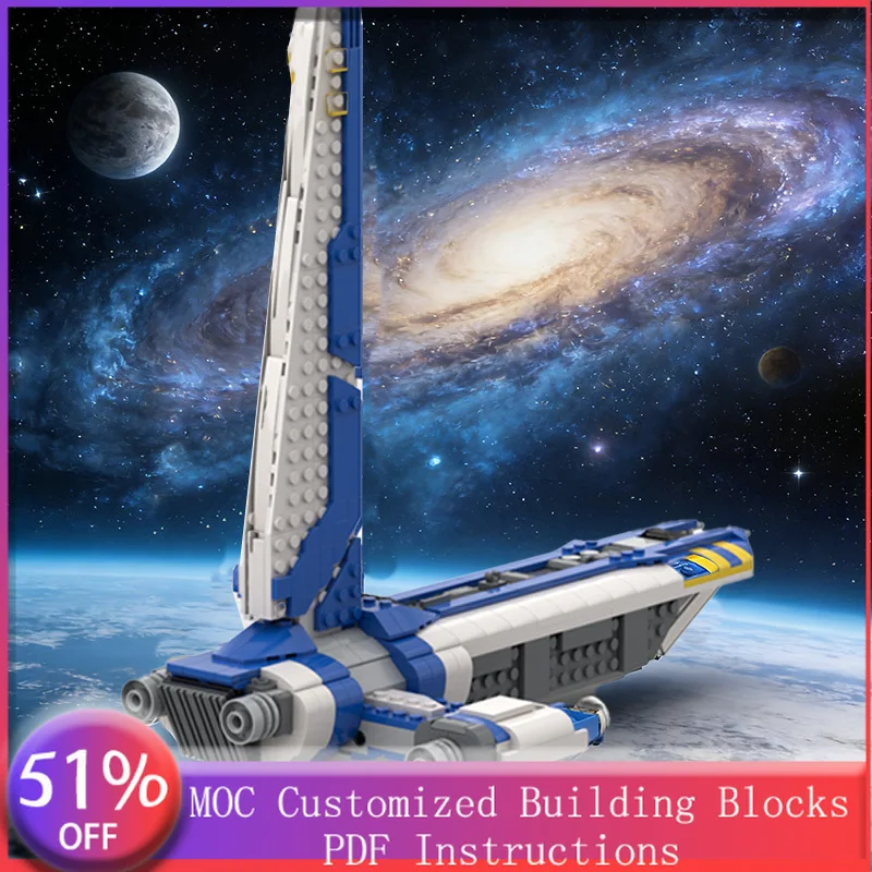594 PCS Space War Model Stinger Mantis MOC Customize Modular Building Block Popular Brick Model Kids DIY Boys Holiday Toy Gifts
594 PCS Space War Model Stinger Mantis MOC Customize Modular Building Block Popular Brick Model Kids DIY Boys Holiday Toy Gifts