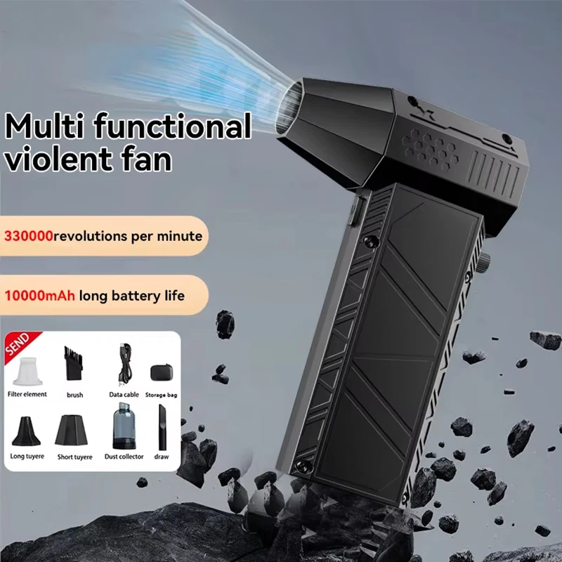 X6 Violent Fan 330000RPM Powerful Air Blower Vacuum Dust Cleaner Type-C Strong Winds 53m/s Brushless Turbo Jet Blower New
X6 Violent Fan 330000RPM Powerful Air Blower Vacuum Dust Cleaner Type-C Strong Winds 53m/s Brushless Turbo Jet Blower New
