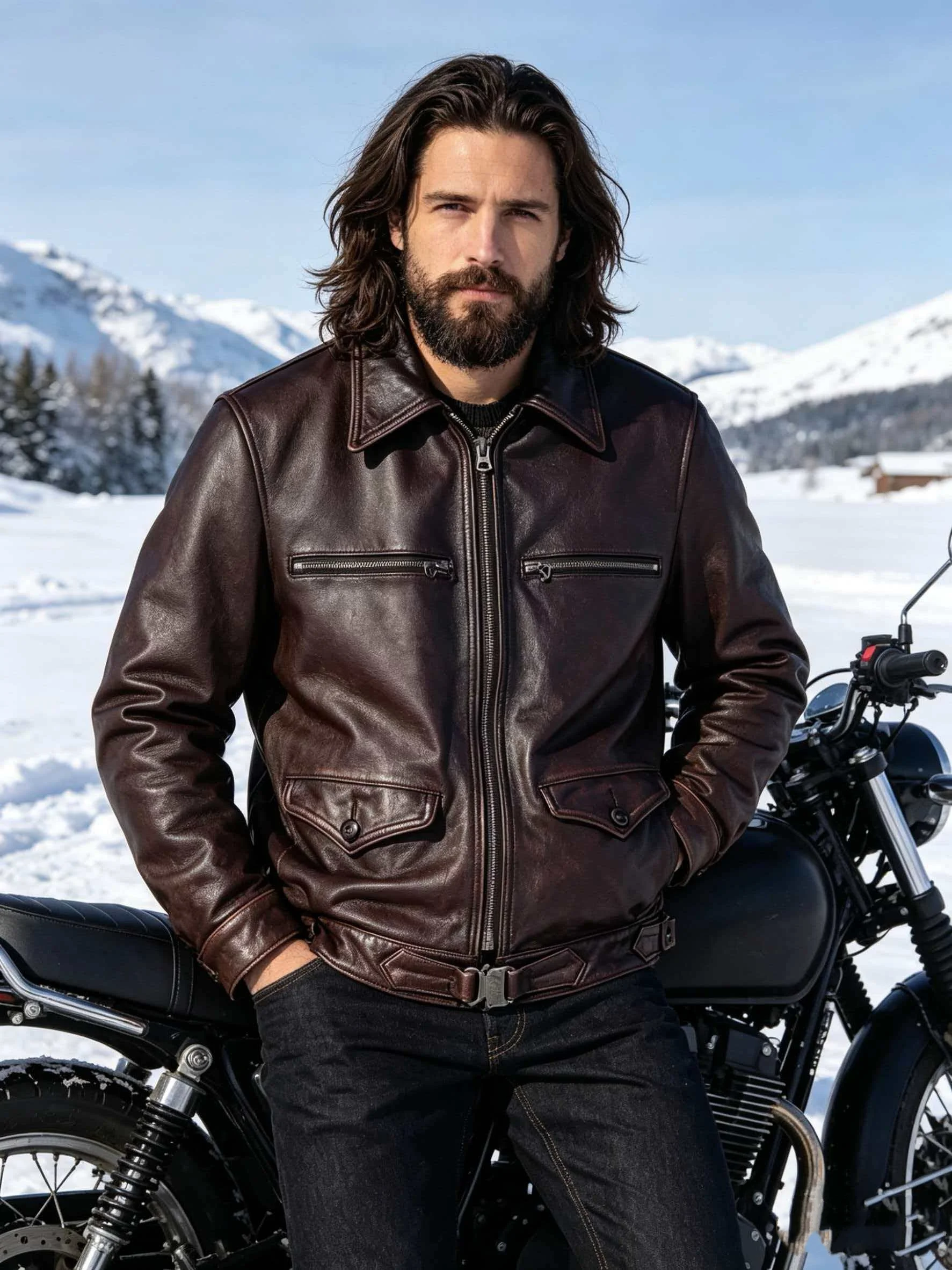 Red Brown Autumn Leather Jacket Men Vintage Style Plus Size 5XL Genuine Natural Cowhide Turn-Down Collar Retro Flight Coat
Red Brown Autumn Leather Jacket Men Vintage Style Plus Size 5XL Genuine Natural Cowhide Turn-Down Collar Retro Flight Coat