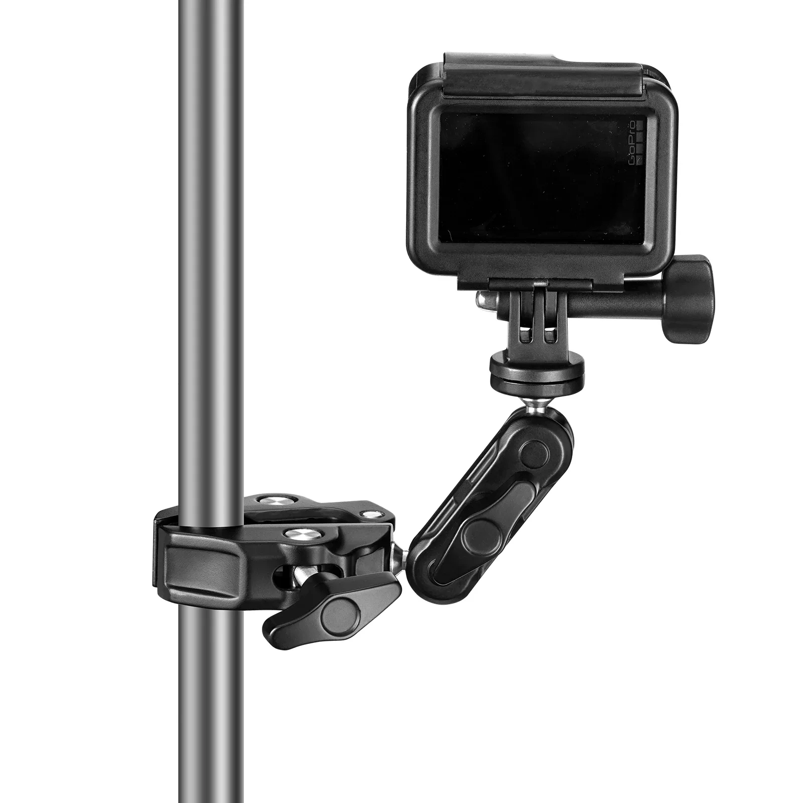 Pro-Grade Super Clamp With360Dual Ball Head- Heavy-Duty Aluminum Magic Arm for Led Panels/photography Lights Stabilizers, Studio
Pro-Grade Super Clamp With360Dual Ball Head- Heavy-Duty Aluminum Magic Arm for Led Panels/photography Lights Stabilizers, Studio