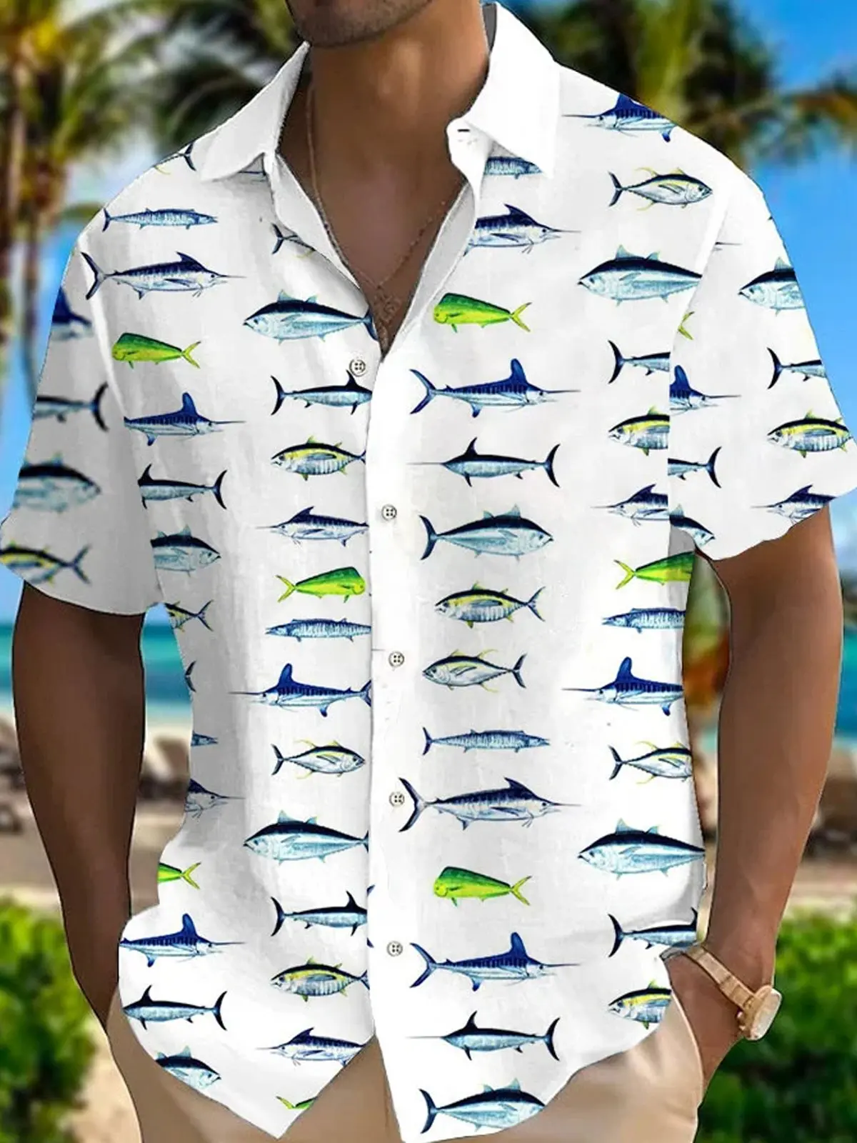 Beach Vacation tops Men's Hawaiian Shirt Swordfish Nautical Print Camping casual Shirt summer oversized hawaiian shirts for men
Beach Vacation tops Men's Hawaiian Shirt Swordfish Nautical Print Camping casual Shirt summer oversized hawaiian shirts for men