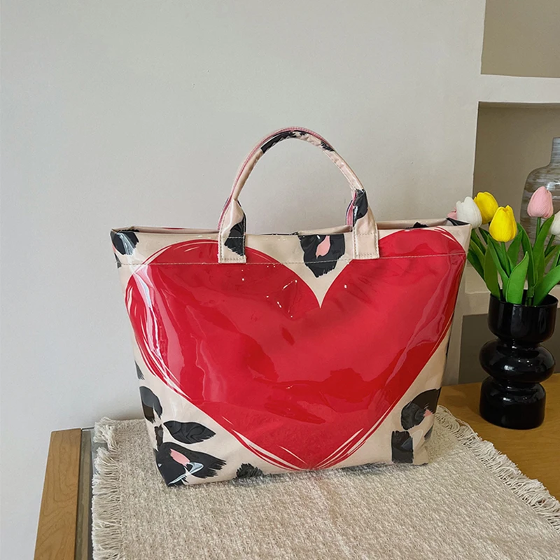 Fashion PVC Reusable Shopping Bag Cute Love Heart Women's Bag Eco Friendly London Shopper Tote High Capacity Waterproof Handbag
Fashion PVC Reusable Shopping Bag Cute Love Heart Women's Bag Eco Friendly London Shopper Tote High Capacity Waterproof Handbag