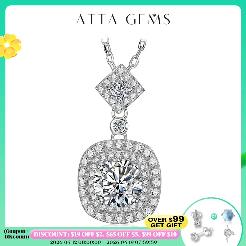 ATTAGEMS Cushion Pendant Necklace 925 Sterling Silver 1ct 6.5mm D Moissanite Diamond Test Passed Fine Jewelry Woman Girl Gift
ATTAGEMS Cushion Pendant Necklace 925 Sterling Silver 1ct 6.5mm D Moissanite Diamond Test Passed Fine Jewelry Woman Girl Gift