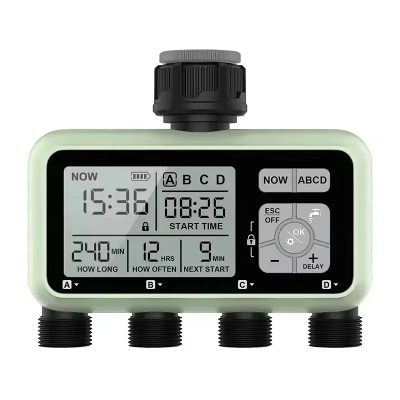 WAP01 HEDAO YG-379 Large Screen Automatic Irrigator Timer 4 Zones Irrigation Watering Timer for Garden Courtyard
WAP01 HEDAO YG-379 Large Screen Automatic Irrigator Timer 4 Zones Irrigation Watering Timer for Garden Courtyard