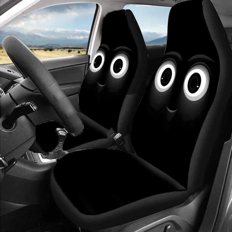 Fundas para asientos coche con ojos divertidos dibujos animados, protectores poliéster con diseño expresión facial, color ne
Fundas para asientos coche con ojos divertidos dibujos animados, protectores poliéster con diseño expresión facial, color ne