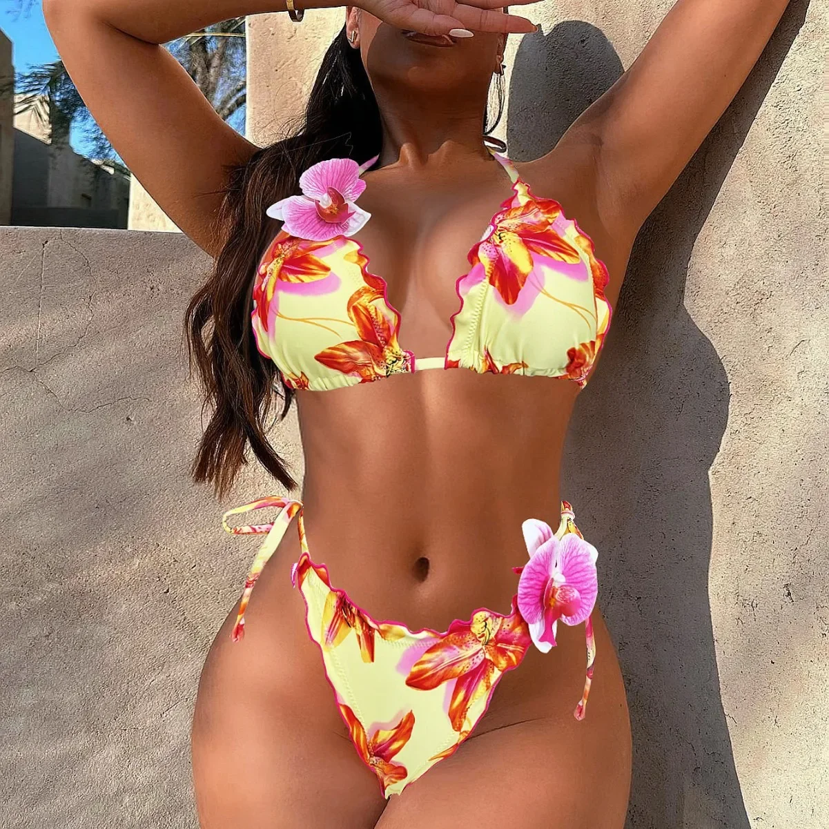Sexy Triangle Push Up Swimwear Women Ruched 2 Piece Swimsuit Female Side String Bikini Set Pleated Bathing Suit Summer Beachwear
Sexy Triangle Push Up Swimwear Women Ruched 2 Piece Swimsuit Female Side String Bikini Set Pleated Bathing Suit Summer Beachwear