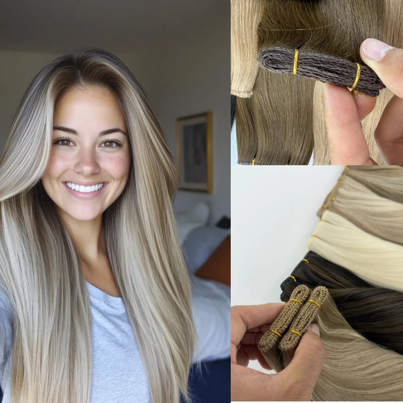 100% Human Virgin Hair Super Genius Weft 20inch 100g #TAC #TFF #PHCC Pre Stitched Hair Extensions High Density & Comfort Wholes
100% Human Virgin Hair Super Genius Weft 20inch 100g #TAC #TFF #PHCC Pre Stitched Hair Extensions High Density & Comfort Wholes