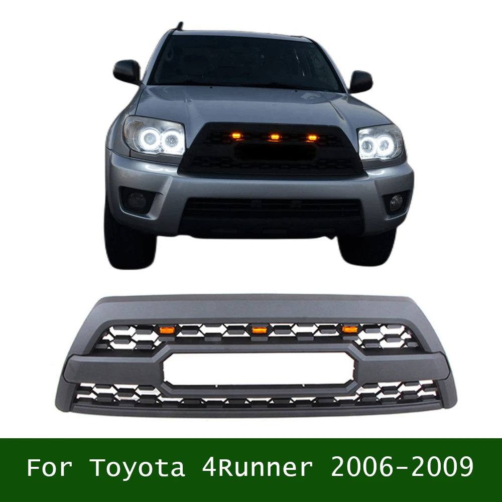 For Toyota 4Runner 2006-2009 Replacement Car Racing Grill With Led Light Grills Mesh Cover Black ABS Front Bumper Grille Fit 
For Toyota 4Runner 2006-2009 Replacement Car Racing Grill With Led Light Grills Mesh Cover Black ABS Front Bumper Grille Fit