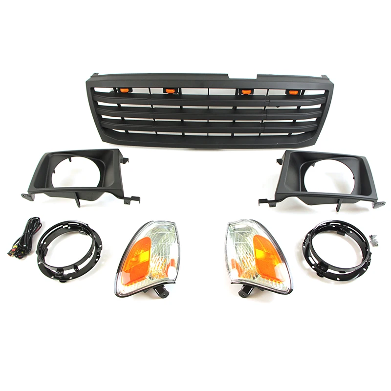 Hot selling:Body Kit Modified Black Front Grille With Grille Light Fit
Hot selling:Body Kit Modified Black Front Grille With Grille Light Fit