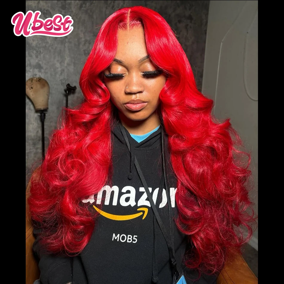 Ubest 13X6 13x4 Transparent Lace Front Wigs Body Wave Human Hair Bright Red Colored 5X5 Lace Closure Wig Pre Plucked For Women
Ubest 13X6 13x4 Transparent Lace Front Wigs Body Wave Human Hair Bright Red Colored 5X5 Lace Closure Wig Pre Plucked For Women