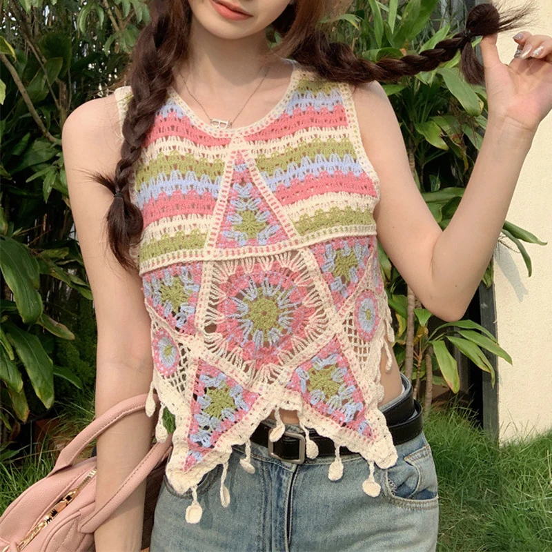 Boring Honey-Retro Knitted Vest for Women, Short Sleeveless Blouse, Irregular Top, Fashion Slim Top, Summer Holiday, New
Boring Honey-Retro Knitted Vest for Women, Short Sleeveless Blouse, Irregular Top, Fashion Slim Top, Summer Holiday, New