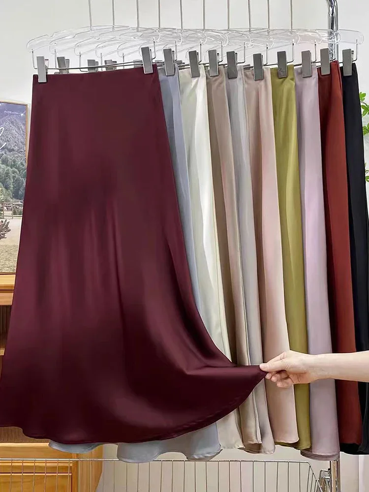 Summer Fashion Leisure Office Women's Versatile Long Fishtail Skirt Elegant Elegant Style Women Satin High Waist A-line Skirt
Summer Fashion Leisure Office Women's Versatile Long Fishtail Skirt Elegant Elegant Style Women Satin High Waist A-line Skirt