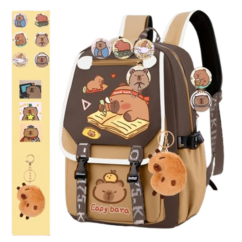 Multi-Compartment Capybara Backpack Waterproof Oxford Cloth Cartoon Animal School Bag Lightweight Multi Functional
Multi-Compartment Capybara Backpack Waterproof Oxford Cloth Cartoon Animal School Bag Lightweight Multi Functional
