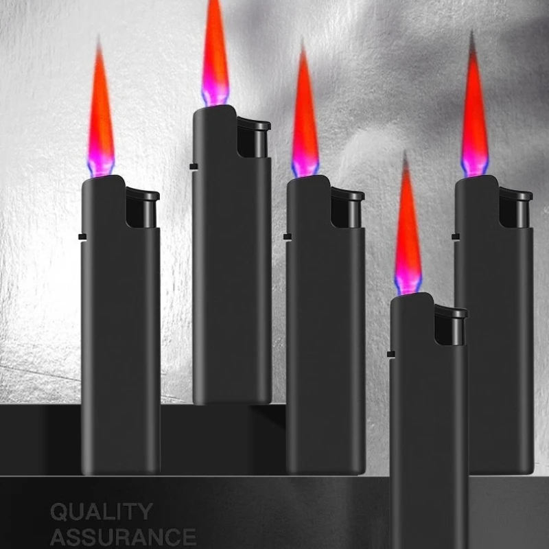 New Windproof Red Flame Lighter Inflatable Metal Ultra-thin Black Matte Factory Wholesale Smoking Accessories Cigarette Lighter
New Windproof Red Flame Lighter Inflatable Metal Ultra-thin Black Matte Factory Wholesale Smoking Accessories Cigarette Lighter