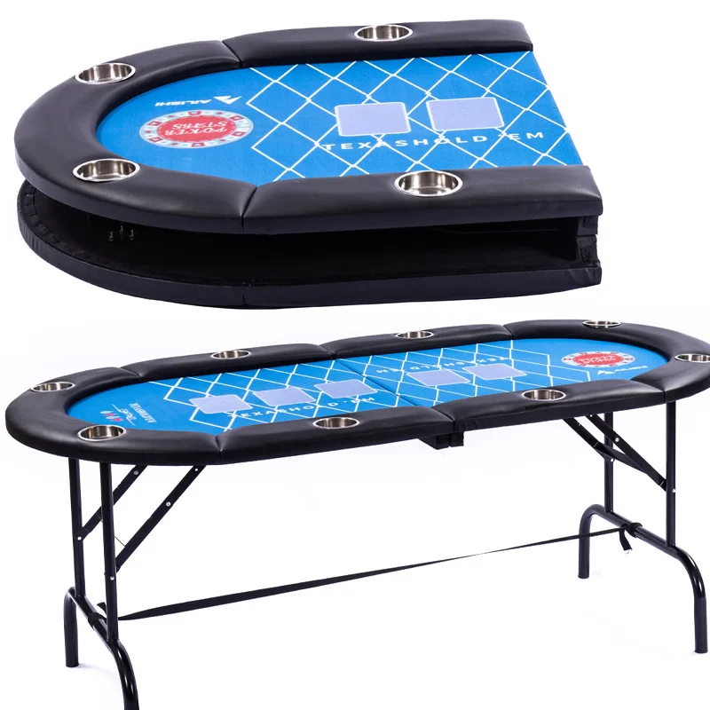 8 Player Foldable Texas Hold'em Poker Table - Portable Padded Card Game Table with Cup Holders Wholesale
8 Player Foldable Texas Hold'em Poker Table - Portable Padded Card Game Table with Cup Holders Wholesale