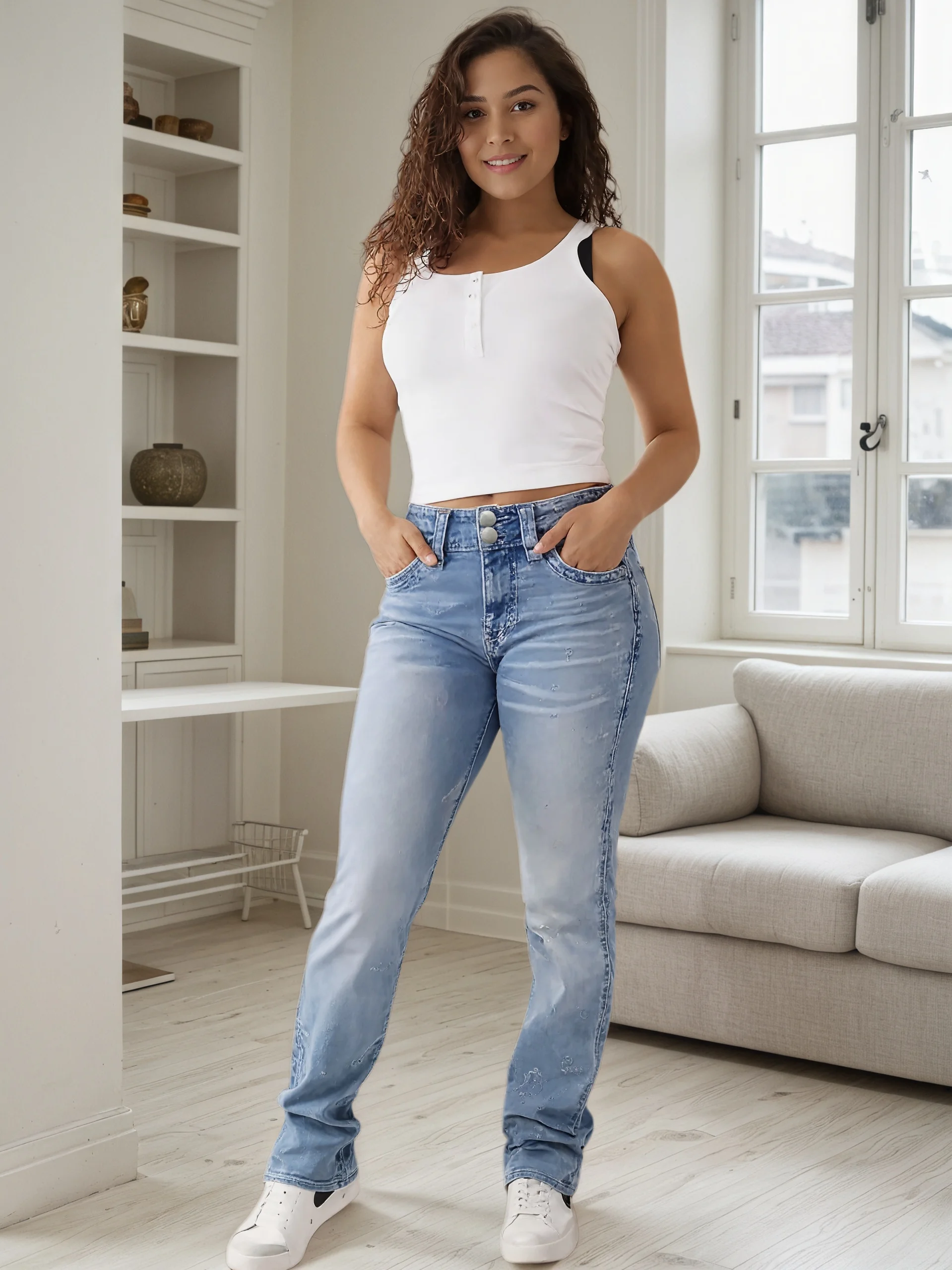 Новые женские брюки прямого кроя 2025 года, новый модный облегающий дизайн, дизайн кармана на пуговицах, повседневный стиль
Новые женские брюки прямого кроя 2025 года, новый модный облегающий дизайн, дизайн кармана на пуговицах, повседневный стиль