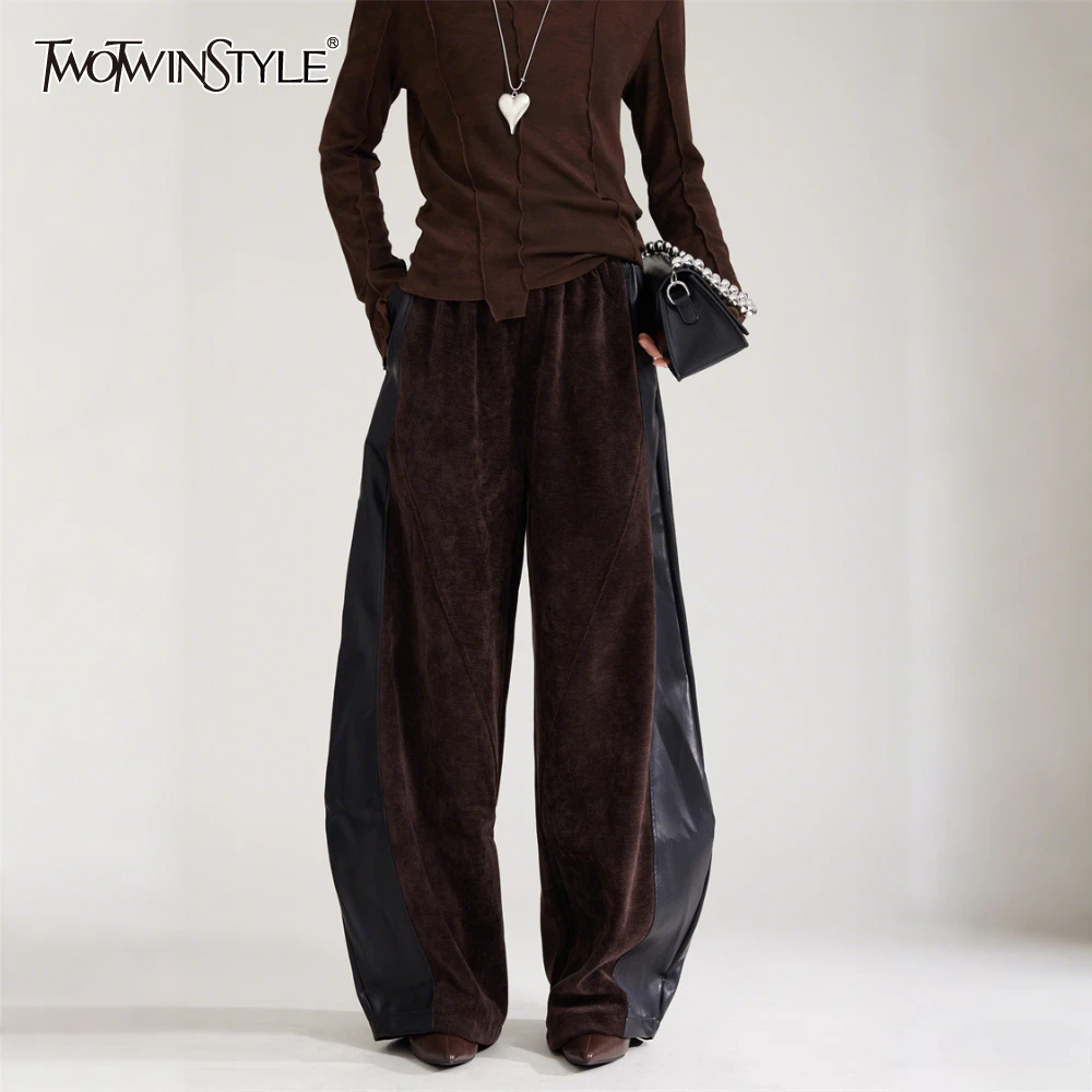 TWOTWINSTYLE однотонные брюки Maillard со складками, женские свободные брюки с высокой талией в американском стиле ретро, женские широкие брюки, осенняя мода
TWOTWINSTYLE однотонные брюки Maillard со складками, женские свободные брюки с высокой талией в американском стиле ретро, женские широкие брюки, осенняя мода