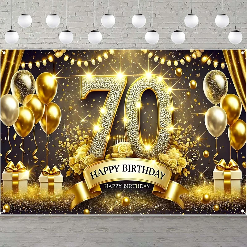 Фон для фотосъемки, черный и золотой, декор для вечеринки в честь 70-летия для женщин и мужчин, воздушные шары в честь 70-летия, фон-баннер
Фон для фотосъемки, черный и золотой, декор для вечеринки в честь 70-летия для женщин и мужчин, воздушные шары в честь 70-летия, фон-баннер