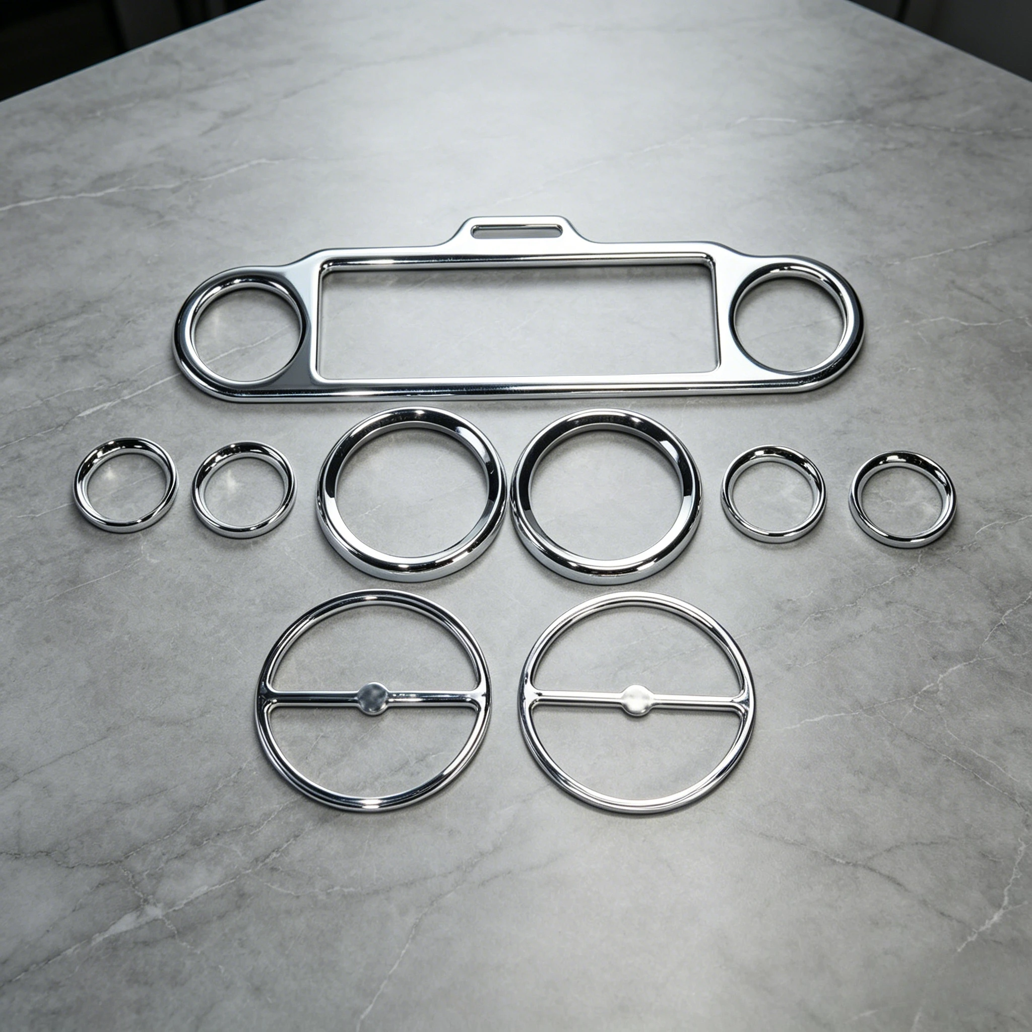 9 Pcs Chrome Motorcycle Stereo Accent Speedometer Speaker Trim Ring case for Harley Electra Glide
9 Pcs Chrome Motorcycle Stereo Accent Speedometer Speaker Trim Ring case for Harley Electra Glide