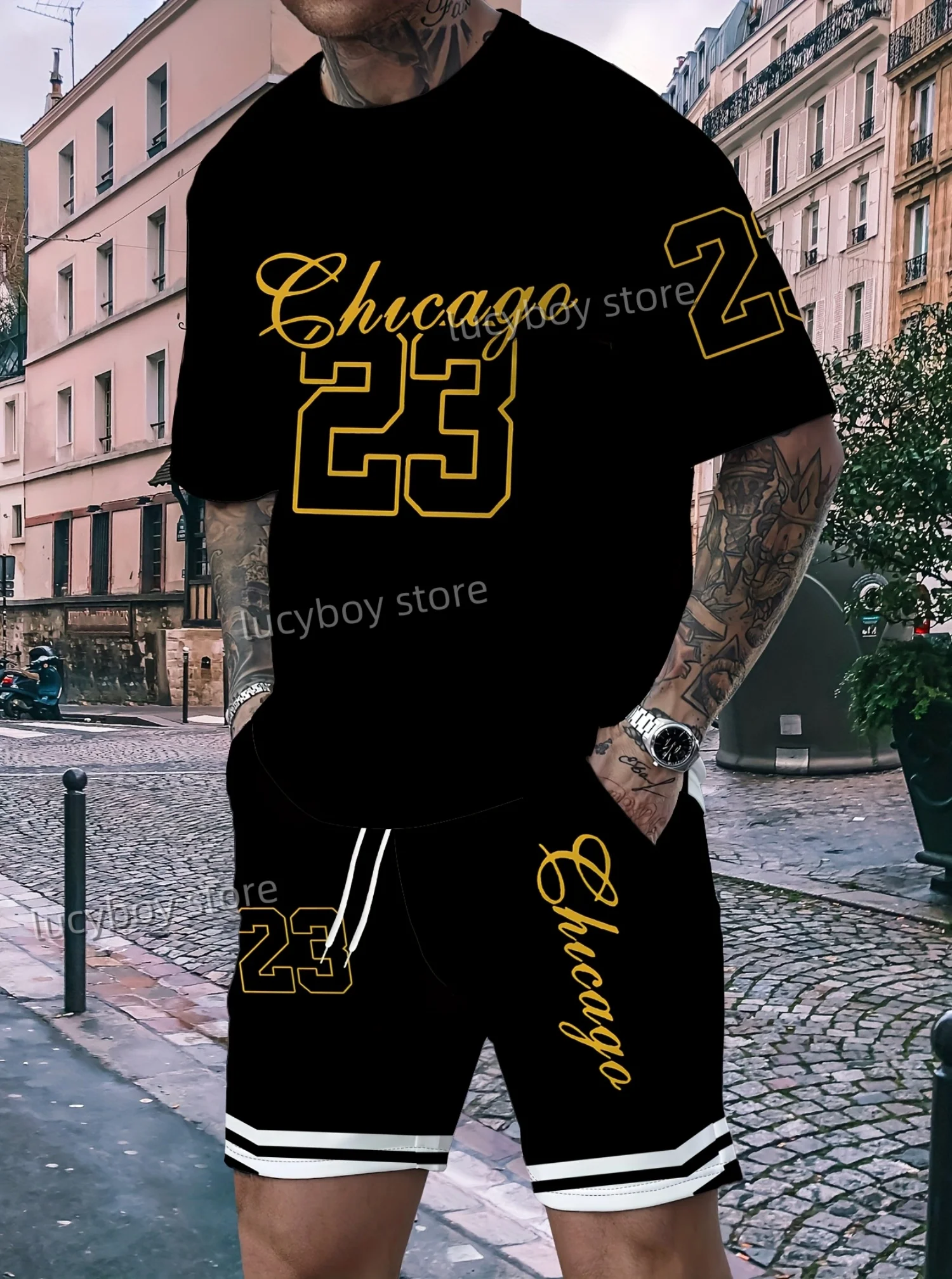 2026 Summer Men 2pcs Set Mens NO.23 Pattern SPORT T-Shirt Shorts Set Adult Men Jogging Plus Size Tracksuit 2 Piece Set
2026 Summer Men 2pcs Set Mens NO.23 Pattern SPORT T-Shirt Shorts Set Adult Men Jogging Plus Size Tracksuit 2 Piece Set