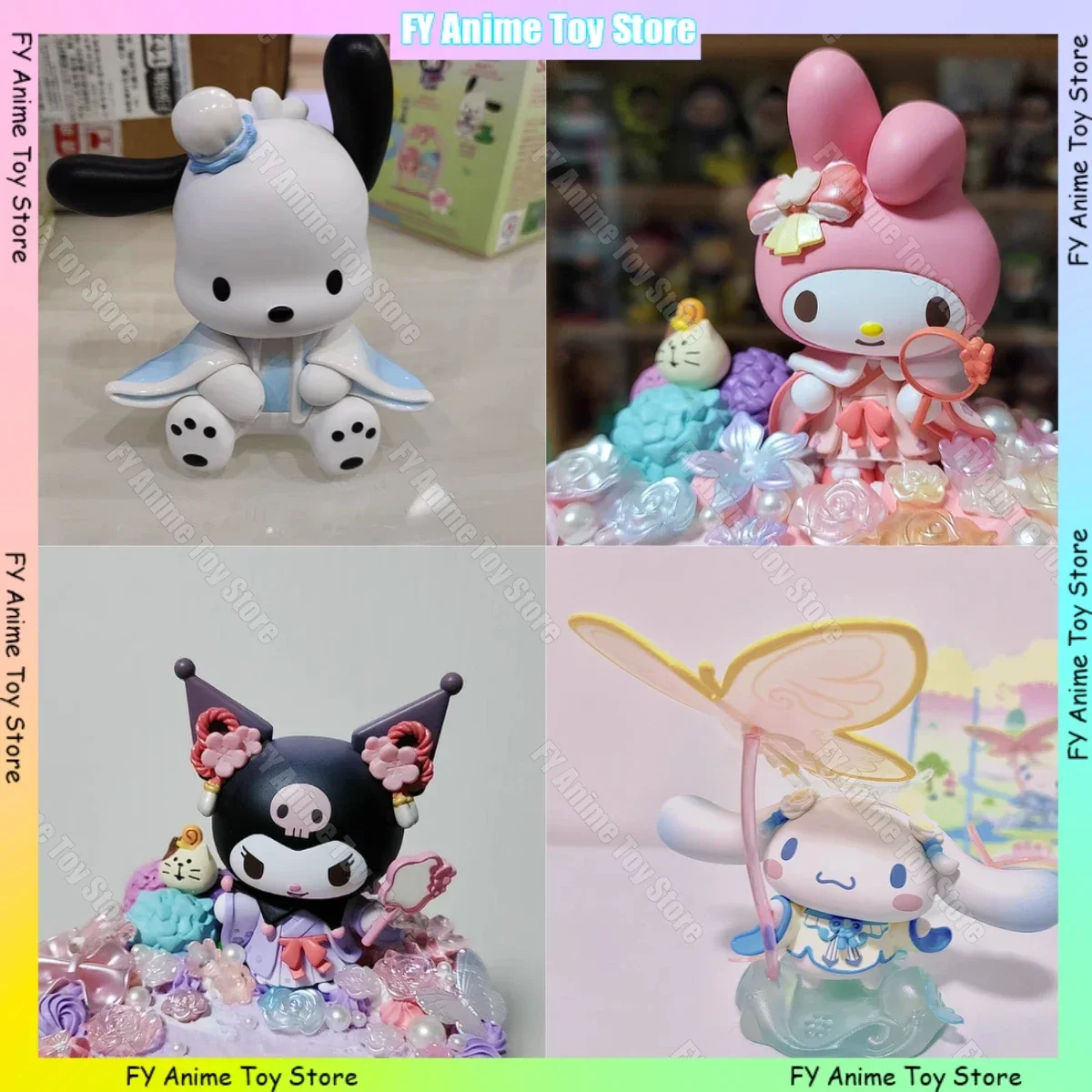Sanrio Family New Rhyme Flower Dress Series Mystery Box Kawaii Melody Kuromi Cinnamoroll Pochacco Figures Blind Box Collection
Sanrio Family New Rhyme Flower Dress Series Mystery Box Kawaii Melody Kuromi Cinnamoroll Pochacco Figures Blind Box Collection
