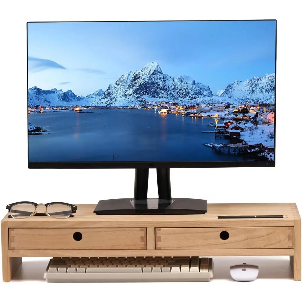 Dual-Tier Monitor Stand with Cable Management and Storage for Desk Organization
Dual-Tier Monitor Stand with Cable Management and Storage for Desk Organization
