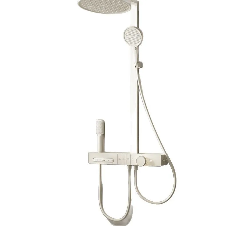 High-value all-copper cream wind constant temperature hot and cold shower set 3D hydraulic massage home
High-value all-copper cream wind constant temperature hot and cold shower set 3D hydraulic massage home