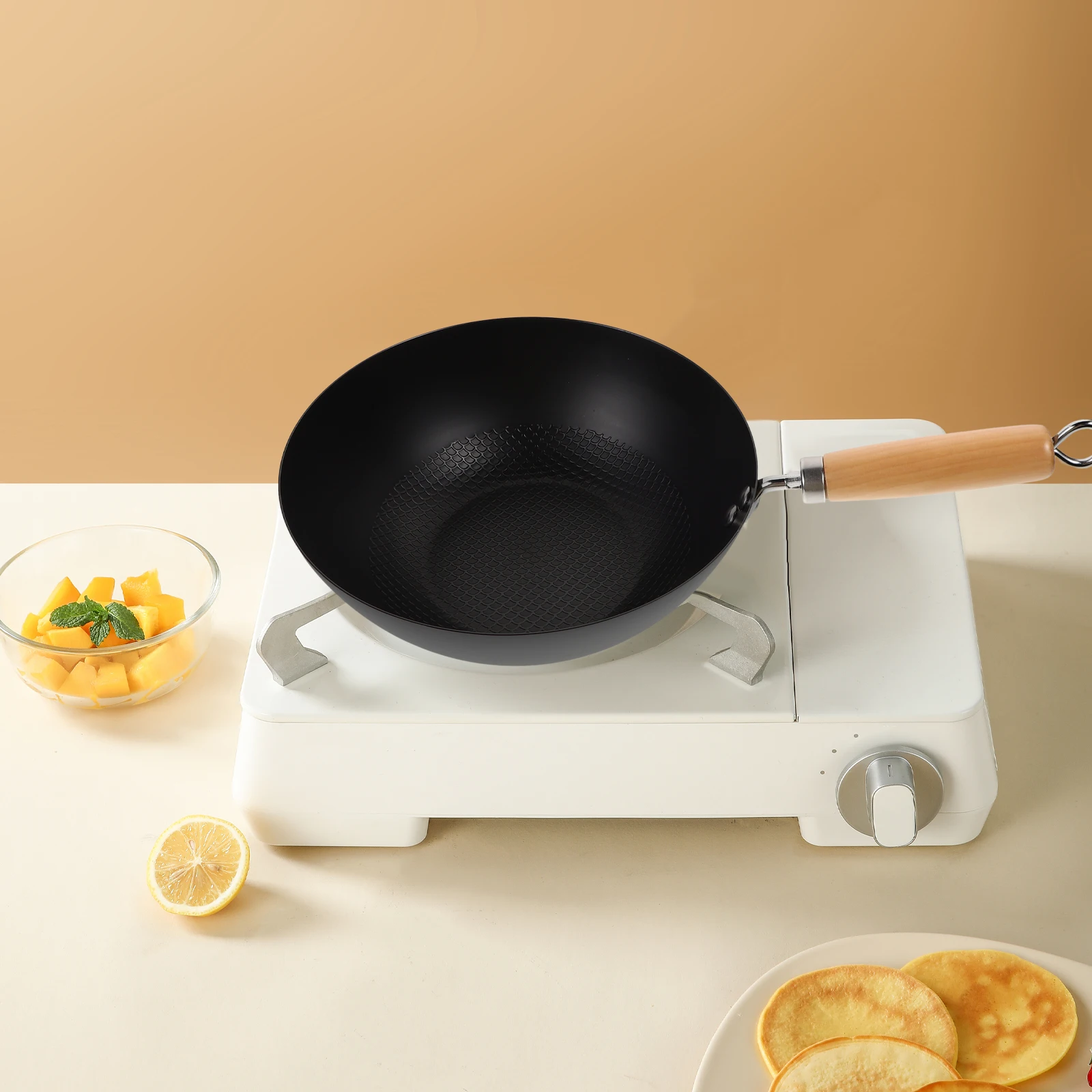 1pc Small Iron Wok Pan Round Bottom Fry Pans Kitchen Cookware Stove Compatible Smooth Handle Gas Open Flame Wood Stove Mini Size
1pc Small Iron Wok Pan Round Bottom Fry Pans Kitchen Cookware Stove Compatible Smooth Handle Gas Open Flame Wood Stove Mini Size