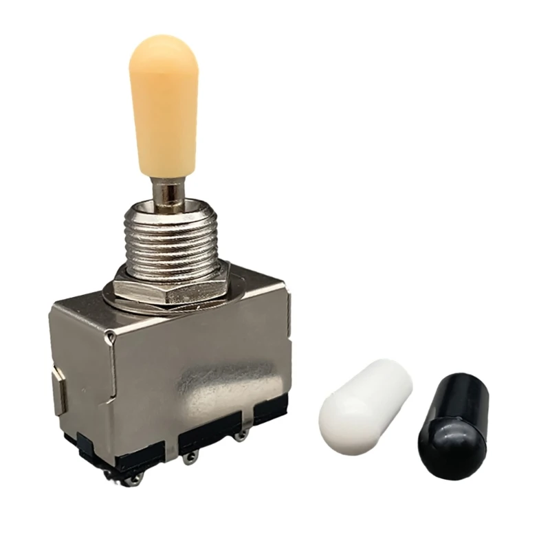 Electric Guitar 3Way Toggle Electric Guitar Pickup Selector 3 Position Pickup Toggle with Knob Caps R66E
Electric Guitar 3Way Toggle Electric Guitar Pickup Selector 3 Position Pickup Toggle with Knob Caps R66E
