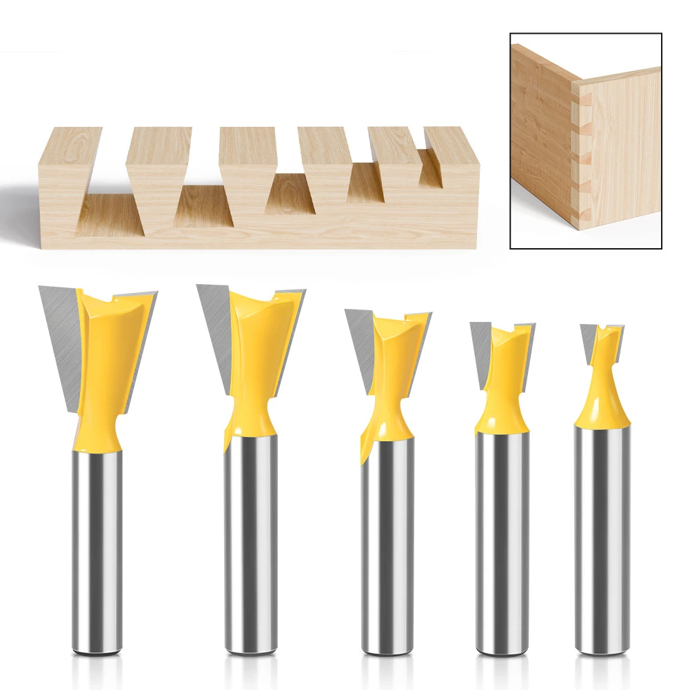 1PC 8mm Shank Dovetail Joint Router Bits Set Dovetail Joint Router Bits Set 14 Degree Milling Cutter For Woodworking Tools
1PC 8mm Shank Dovetail Joint Router Bits Set Dovetail Joint Router Bits Set 14 Degree Milling Cutter For Woodworking Tools
