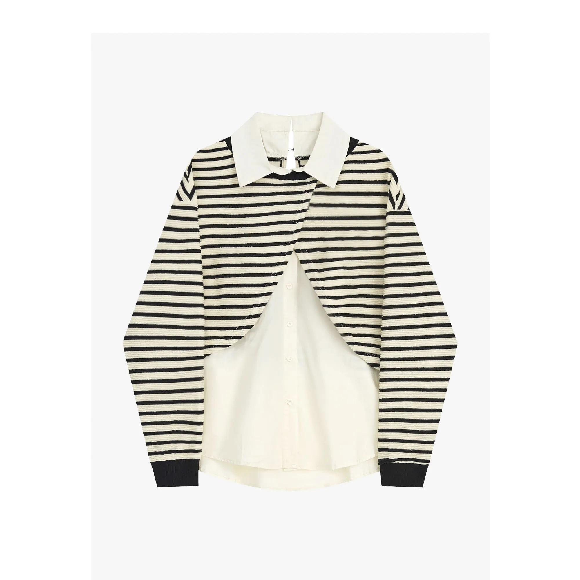 Fashion Women Clothing Shirts Blouses Long Sleeve Stripe Designer Lady Shirt Loose Autumn Spring Fake Two Pieces Tops Clothes
Fashion Women Clothing Shirts Blouses Long Sleeve Stripe Designer Lady Shirt Loose Autumn Spring Fake Two Pieces Tops Clothes