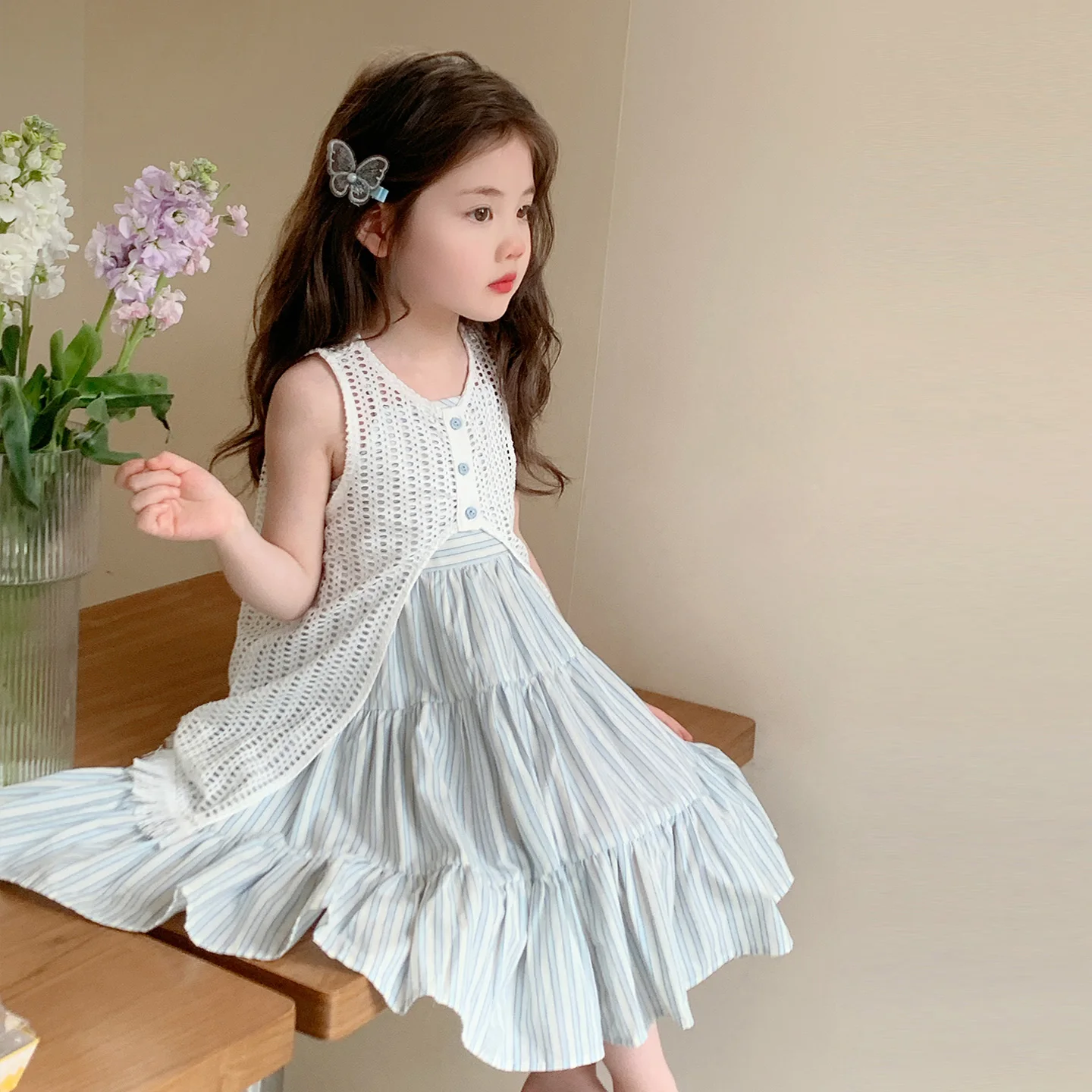 2026SS Cute Girls 2-Piece Princess Dress Suit Summer Vest Top with A-Line Skirt Clothes Set Sweet Vocation Style Ages 2-9 Y
2026SS Cute Girls 2-Piece Princess Dress Suit Summer Vest Top with A-Line Skirt Clothes Set Sweet Vocation Style Ages 2-9 Y