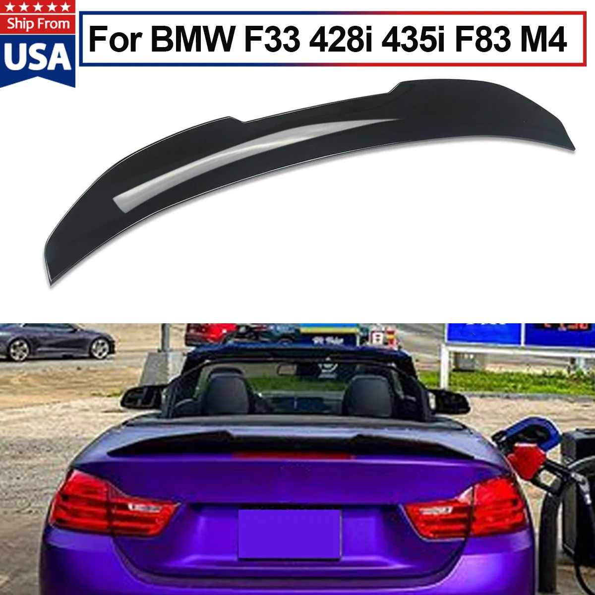Rear Tail Spoiler Wings Fit For BMW F33 F83 M4 Convertible 2014-2020 PSM Style Trunk Spoiler Lip Glossy Black Magickit
Rear Tail Spoiler Wings Fit For BMW F33 F83 M4 Convertible 2014-2020 PSM Style Trunk Spoiler Lip Glossy Black Magickit