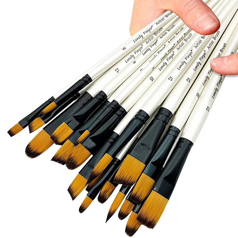 24pcs Acrylic Paint Brushes, Professional Synthetic Bristles Paint Brush Set Flat, Filbert, Round, Angle Paint Brushes
24pcs Acrylic Paint Brushes, Professional Synthetic Bristles Paint Brush Set Flat, Filbert, Round, Angle Paint Brushes