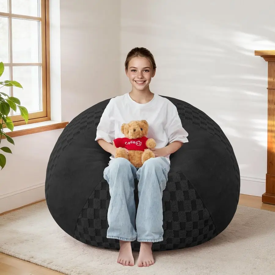 2FT Bean Bag Chair Teardrop Beanbag Chair with Memory Foam Filled Soft Plush Leaf alongside Checkboard Bean Bag Sofa with Remov
2FT Bean Bag Chair Teardrop Beanbag Chair with Memory Foam Filled Soft Plush Leaf alongside Checkboard Bean Bag Sofa with Remov