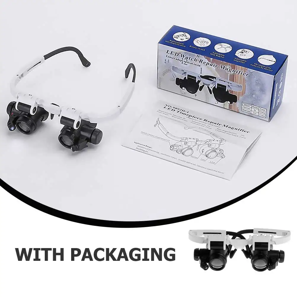 1pc Head-Mounted Led Magnifier 8X 15X 23X Binocular Magnifying Glass For Reading Repair Tool Lightweight Portable Abs Design
1pc Head-Mounted Led Magnifier 8X 15X 23X Binocular Magnifying Glass For Reading Repair Tool Lightweight Portable Abs Design