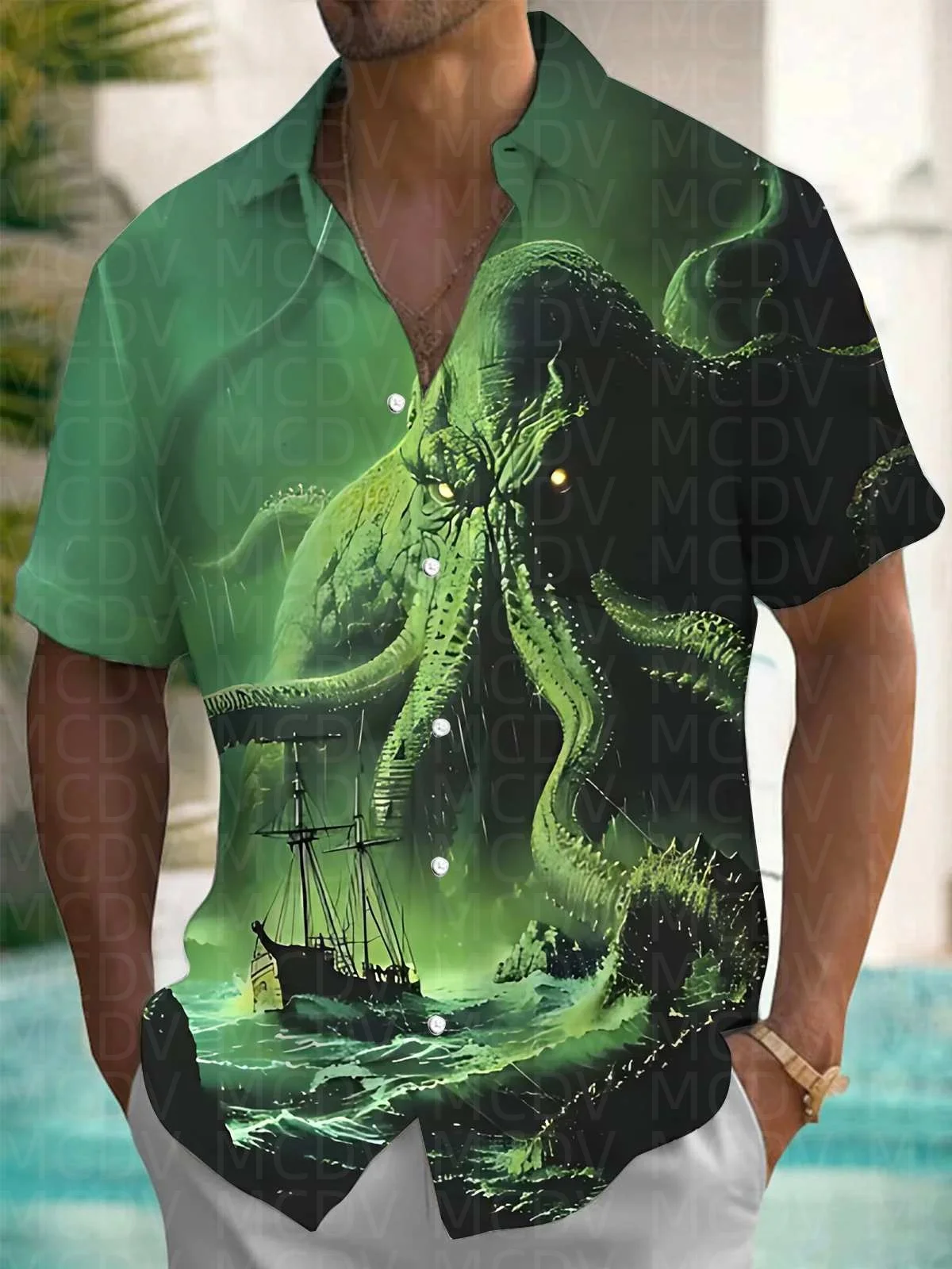Octopus Pattern Men's Hawaiian Shirt Stretch Easy Care Camp Shirt Big Tall
Octopus Pattern Men's Hawaiian Shirt Stretch Easy Care Camp Shirt Big Tall