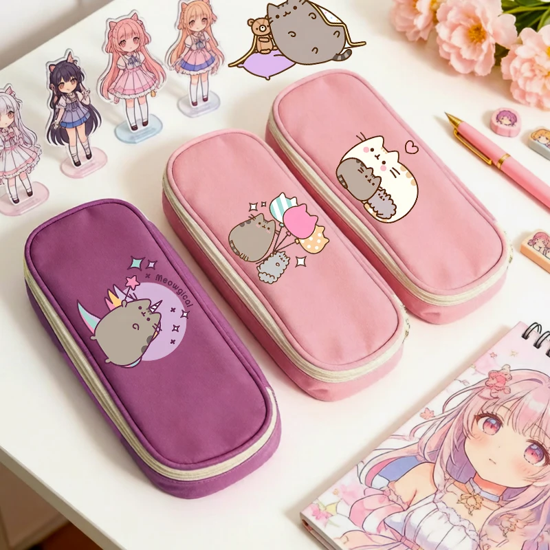 Cute Pusheens Pencil Case Kawaii Anime Cartoon Popular Kids Woman Girl Student Back To School Stationery Storage Canvas Pen Bags
Cute Pusheens Pencil Case Kawaii Anime Cartoon Popular Kids Woman Girl Student Back To School Stationery Storage Canvas Pen Bags