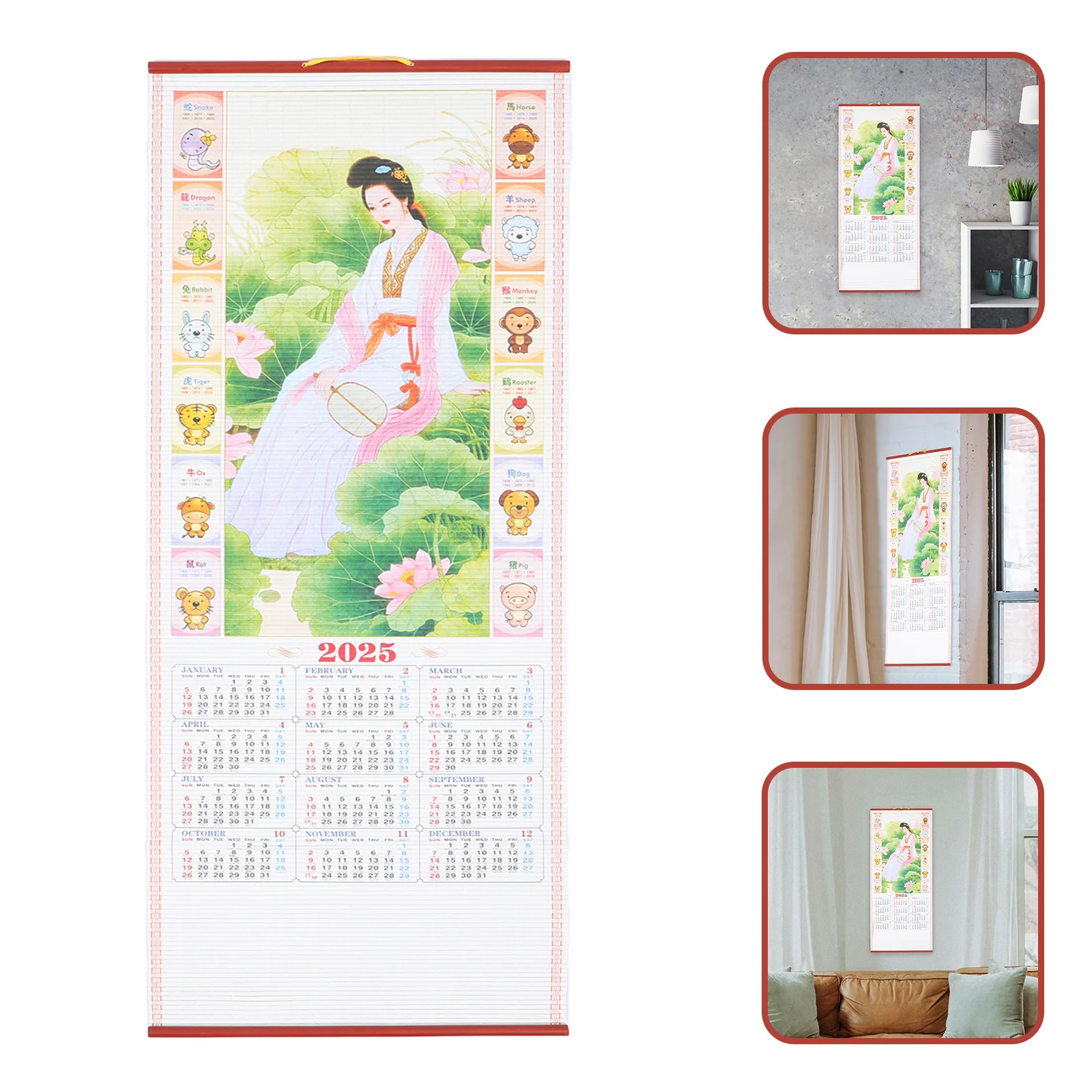 Decorative Hanging 2025 Lunar Wall Calendar Thickened Paper Chinese Style Tearable Yearly Planner Traditional Home Office
Decorative Hanging 2025 Lunar Wall Calendar Thickened Paper Chinese Style Tearable Yearly Planner Traditional Home Office