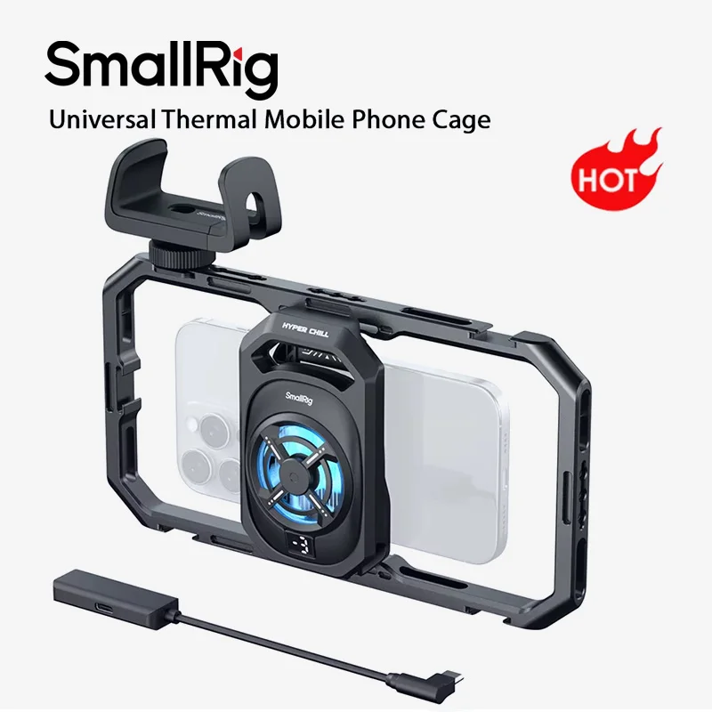 SmallRig Universal Cooling Mobile Phone Cage for iPhone 17 16/Android Smartphones w 2-in-1 USB-C Audio Adapter Power Bank Holder
SmallRig Universal Cooling Mobile Phone Cage for iPhone 17 16/Android Smartphones w 2-in-1 USB-C Audio Adapter Power Bank Holder