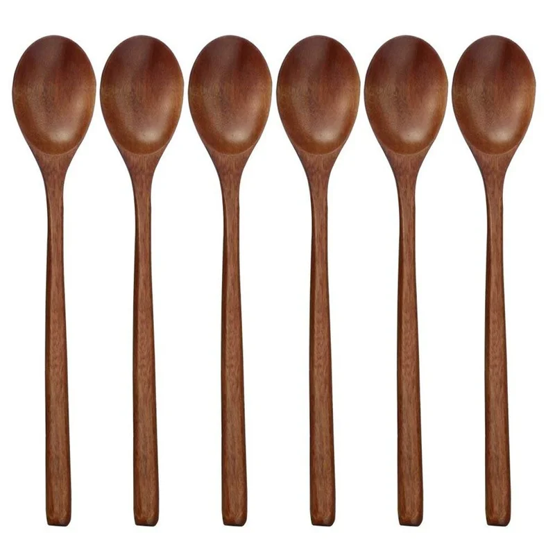 Wooden Spoon 5 Pieces Wood Soup Spoons for Eating Mixing Stirring Cooking, Long Handle Spoon with Japanese Style Kitchen Utensi
Wooden Spoon 5 Pieces Wood Soup Spoons for Eating Mixing Stirring Cooking, Long Handle Spoon with Japanese Style Kitchen Utensi