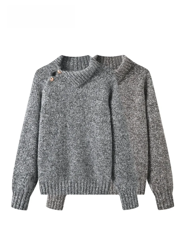 Loose Long Sve Knitted Sweater for Women Winter New Sle plus Size Casual Lazy Sle Top High Collar Mid-Length
Loose Long Sve Knitted Sweater for Women Winter New Sle plus Size Casual Lazy Sle Top High Collar Mid-Length