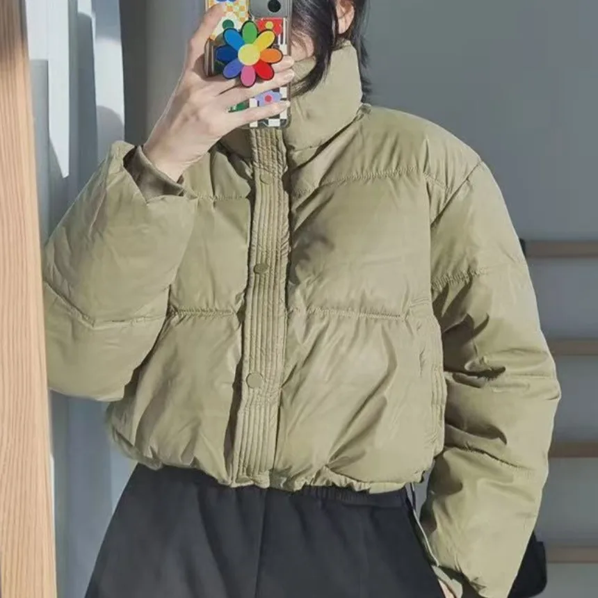 Sli Retro Autumn Winter PU Leather ort Thiened Bread Coat Stand Collar Jaet Korean Version Loose Fit Zipper Closure
Sli Retro Autumn Winter PU Leather ort Thiened Bread Coat Stand Collar Jaet Korean Version Loose Fit Zipper Closure