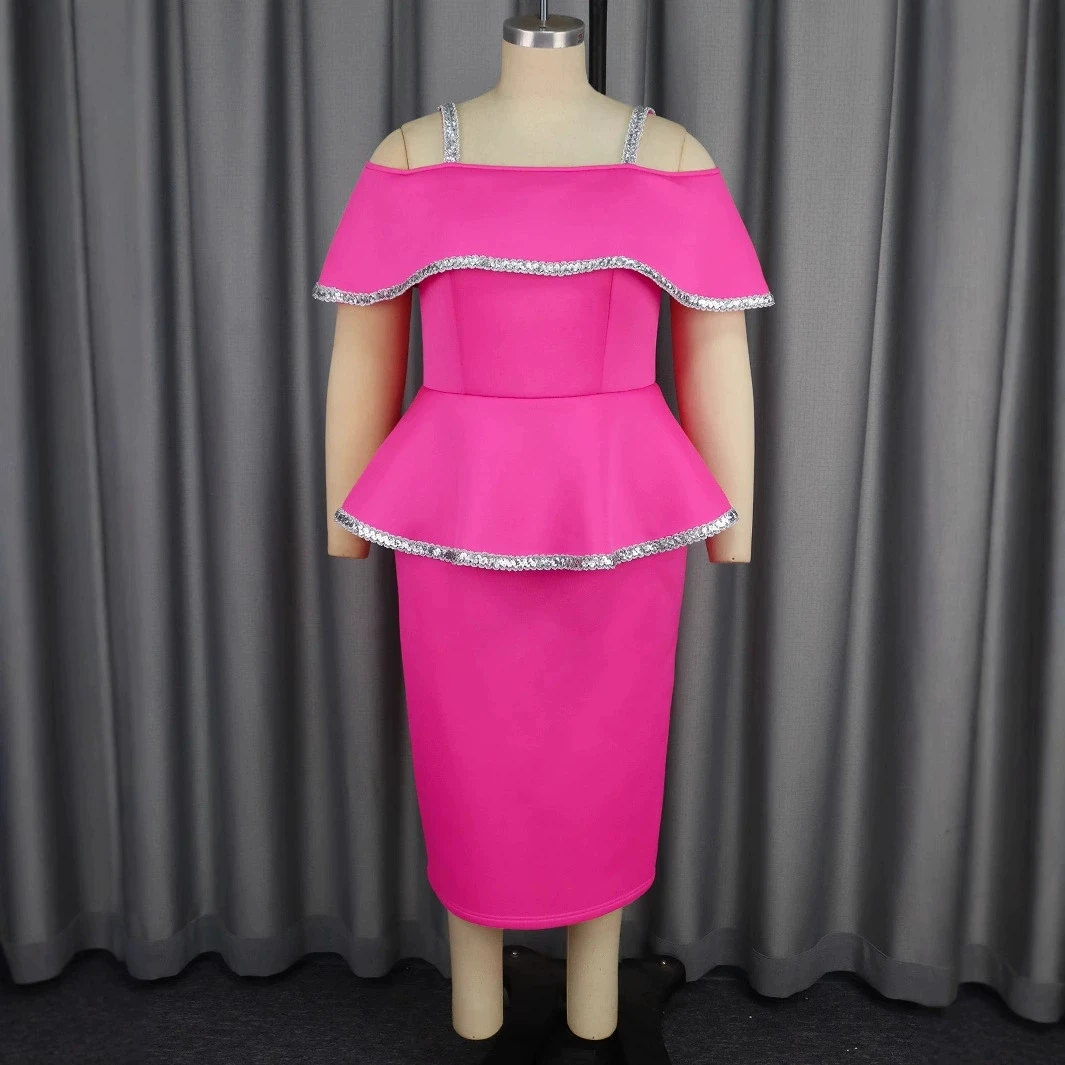 2025 New Female clothing Summer Vestidos Sequins Ruffled Sexy Sling Long Dress Women Fashion Elegant Bodycon party Dresses
2025 New Female clothing Summer Vestidos Sequins Ruffled Sexy Sling Long Dress Women Fashion Elegant Bodycon party Dresses