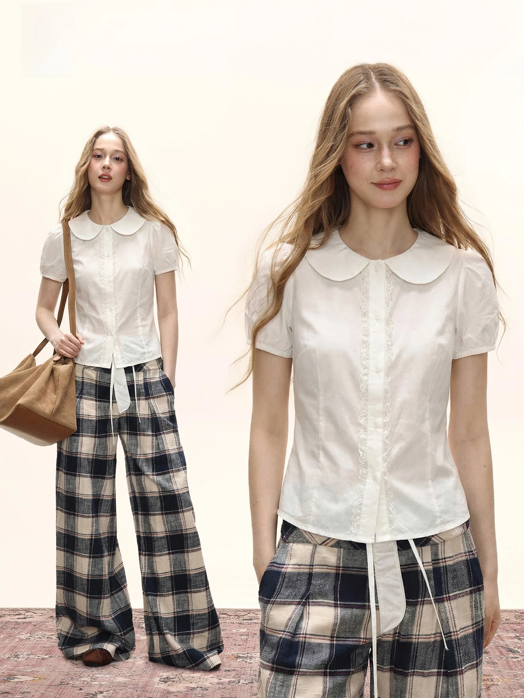 White Doll Collar Lace Slim Fit Short Sleeve Shirt Women's Summer Design Korean Style Bubble Sleeve Small Size Shirt
White Doll Collar Lace Slim Fit Short Sleeve Shirt Women's Summer Design Korean Style Bubble Sleeve Small Size Shirt