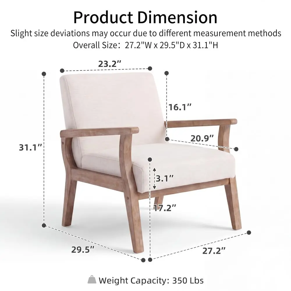 Mid Century Modern Accent Chairs Set of 2Linen Arm Chair with Solid Wood FrameComfy Side Chairs for Living Room, Bedroom, Offic
Mid Century Modern Accent Chairs Set of 2Linen Arm Chair with Solid Wood FrameComfy Side Chairs for Living Room, Bedroom, Offic