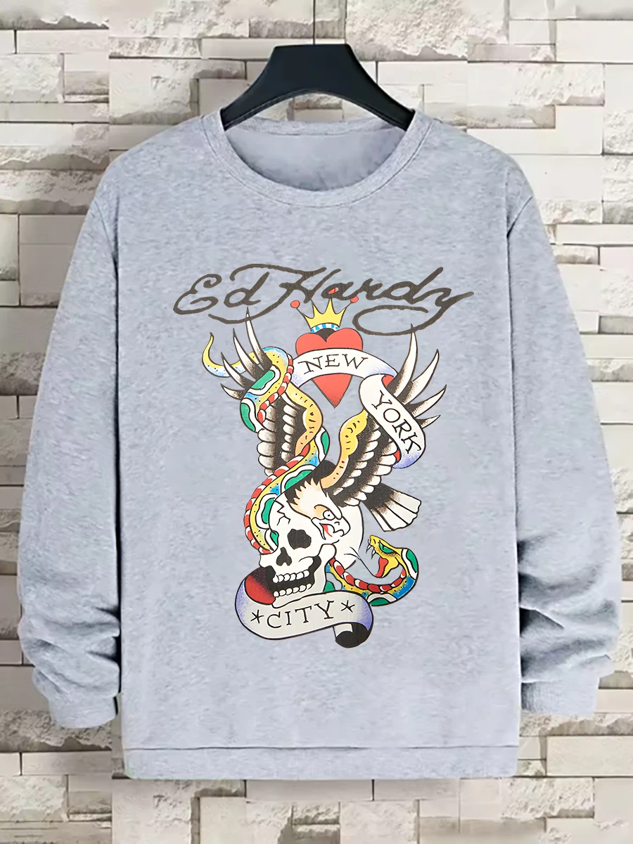 Толстовка с круглым вырезом и длинным рукавом с принтом, повседневная, теплая, стильная, с индивидуальным узором, тяжелая вес (вес ткани 220–320 г/м2)
Толстовка с круглым вырезом и длинным рукавом с принтом, повседневная, теплая, стильная, с индивидуальным узором, тяжелая вес (вес ткани 220–320 г/м2)