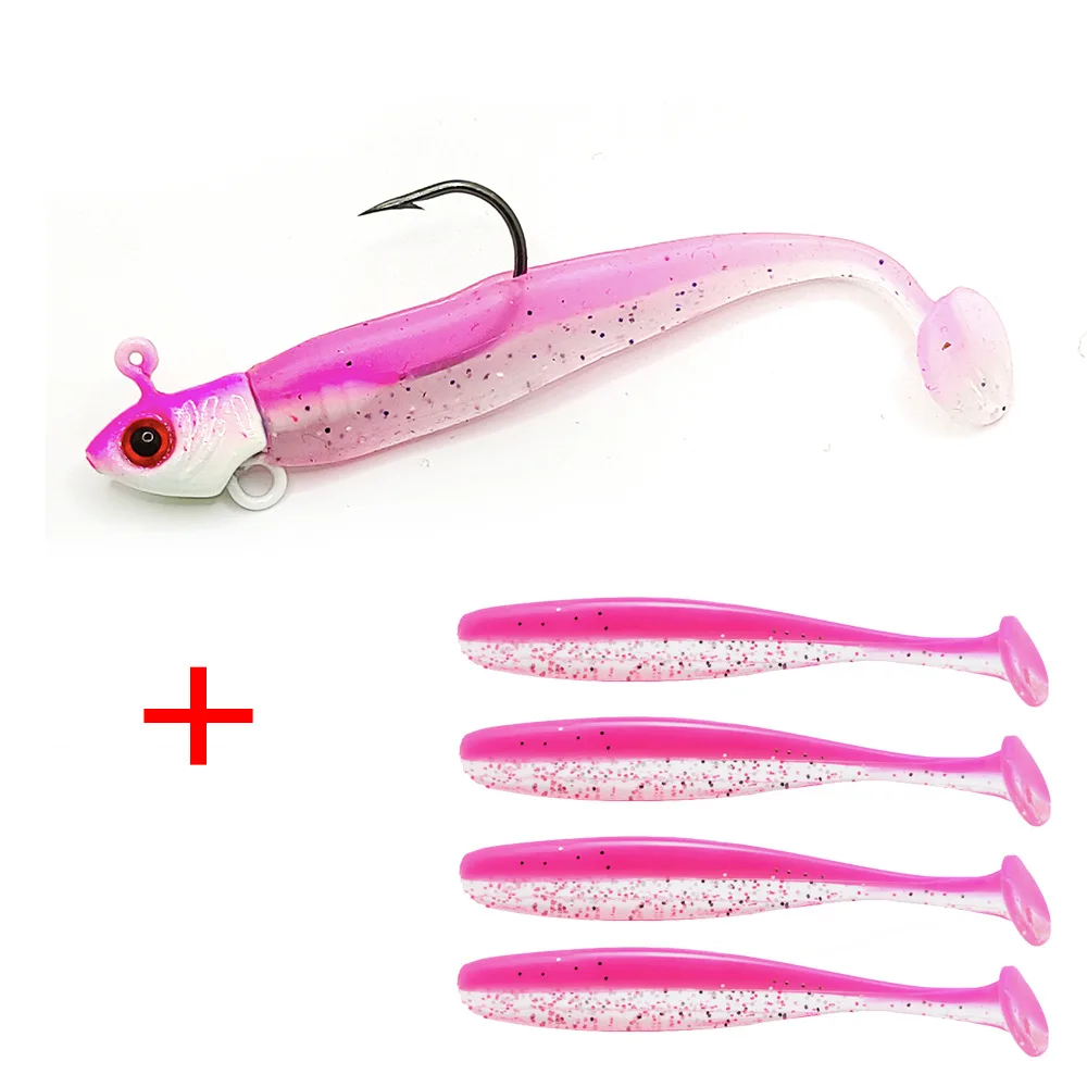 10Pcs T Tail Soft Luya Bait Fish Head Hook Long Throw Bionic Fishing Lure For Bass Freshwater Saltwater Tackle
10Pcs T Tail Soft Luya Bait Fish Head Hook Long Throw Bionic Fishing Lure For Bass Freshwater Saltwater Tackle