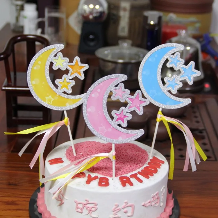 Wholesale Cake Toppers Ribbon Star Moon Wedding Happy Birthday Decoration Baby Shower Princess Party Baking Diy Cake Supplies
Wholesale Cake Toppers Ribbon Star Moon Wedding Happy Birthday Decoration Baby Shower Princess Party Baking Diy Cake Supplies
